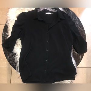 Calvin Klein black bottom up blouse